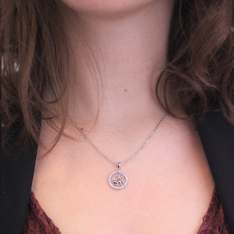 Pendentifs Zodiaque Belier - Argenté et Cristal