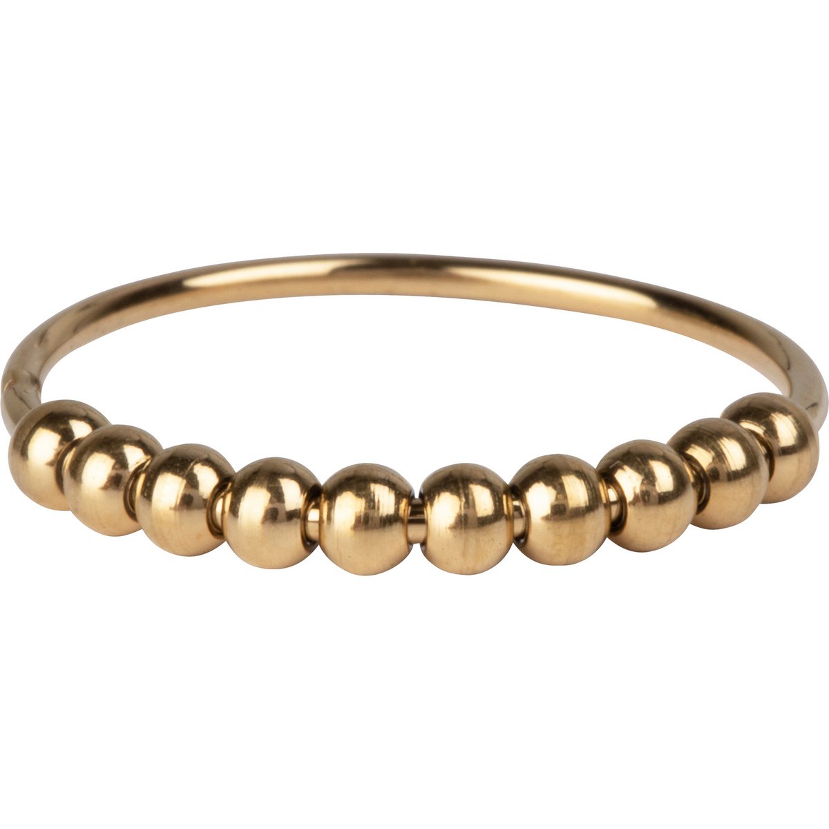 R1062 Classic Anxiety Fidget Ring 10 Kugeln Goldfarben