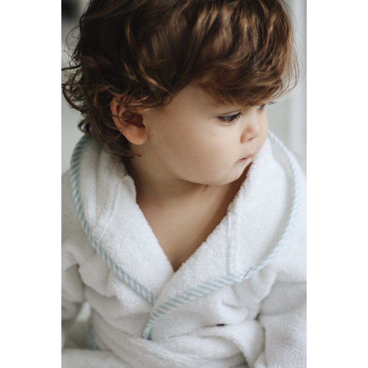 Bobbi Bathrobe - Pale blue stripe - Pale Blue Stripe