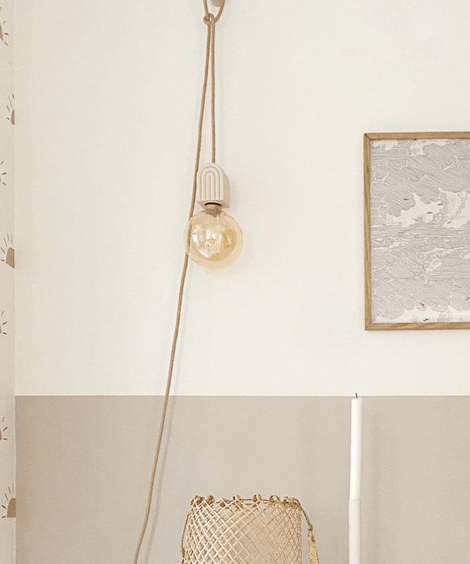 Lampada a sospensione arcobaleno beige