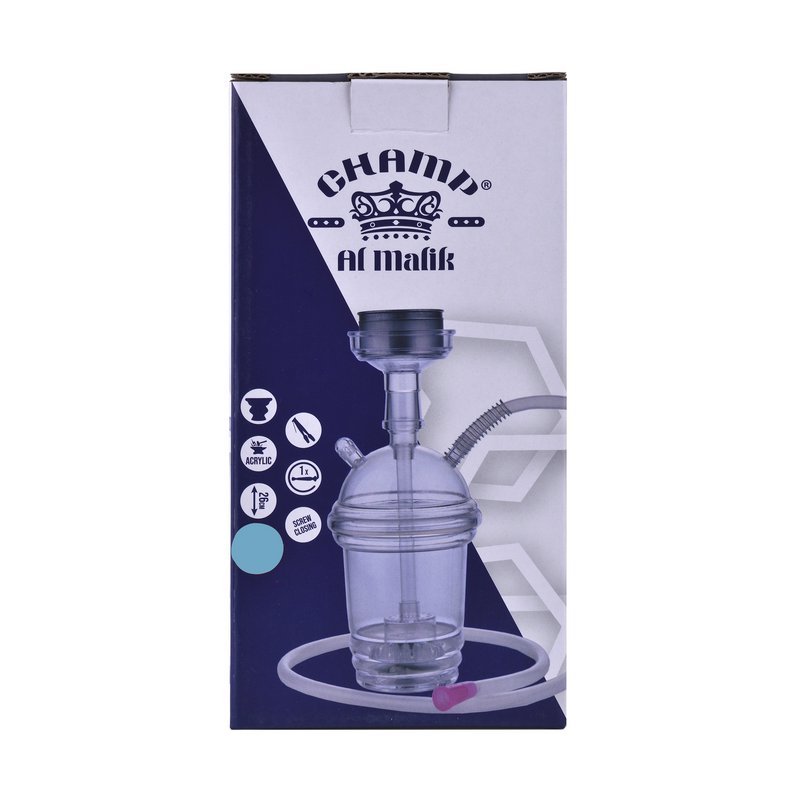 Shisha-Komplettset – ideal für Reisen, Strand, Festivals – Shisha mit Silikonschlauch, Zange, Wasserpfeife, komplettes modernes Acrylglas-Set