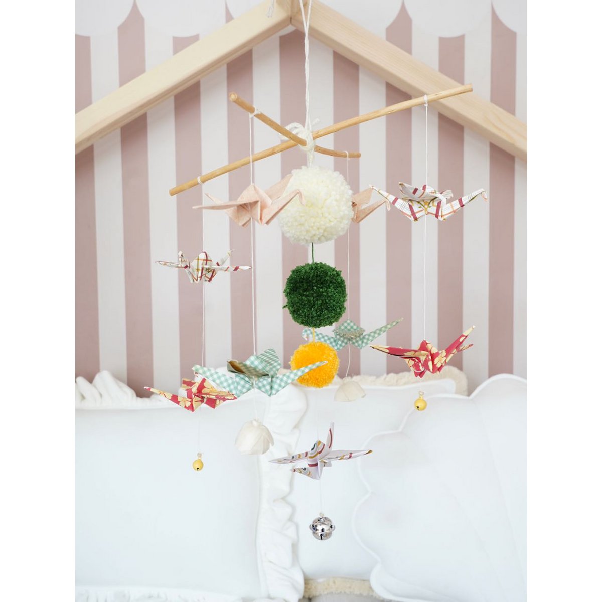 “Vintage vibe” Origami Nursery Mobile