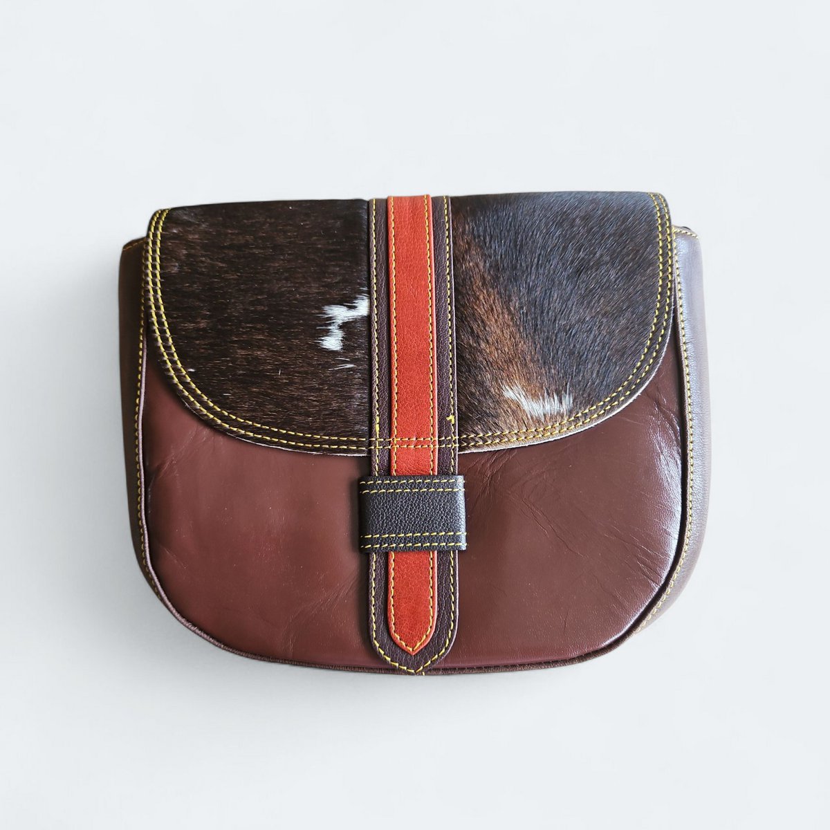 Leren dierenprint tas Merel