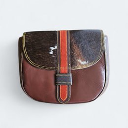 Leren dierenprint tas Merel