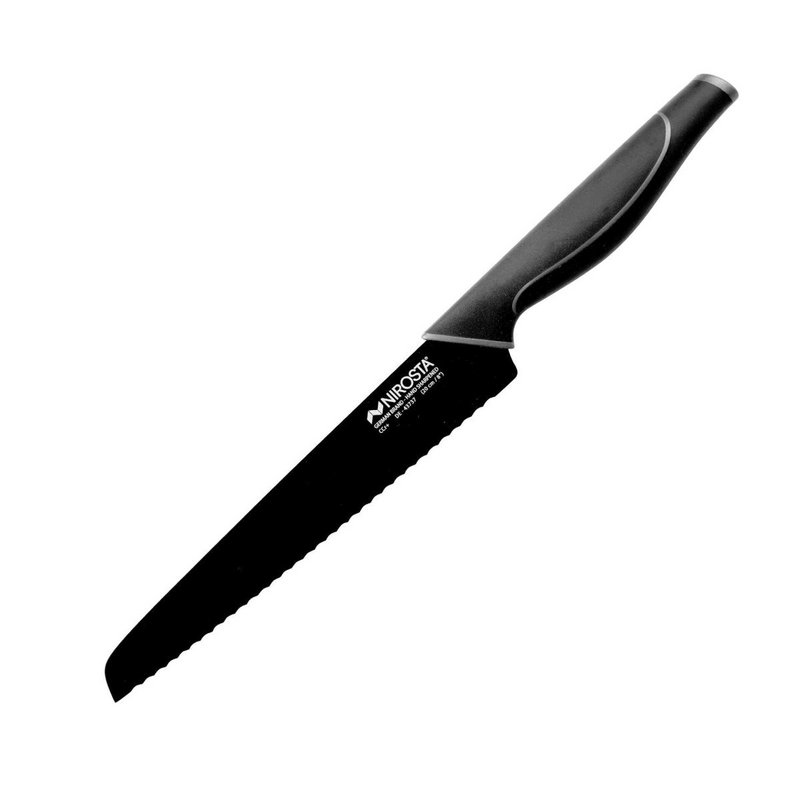 Coltello da pane seghettato Nirosta Black Edition