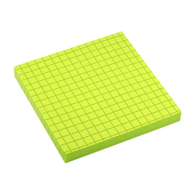 Info notes 75x75mm ruitjes groen 80 blad ruitjes