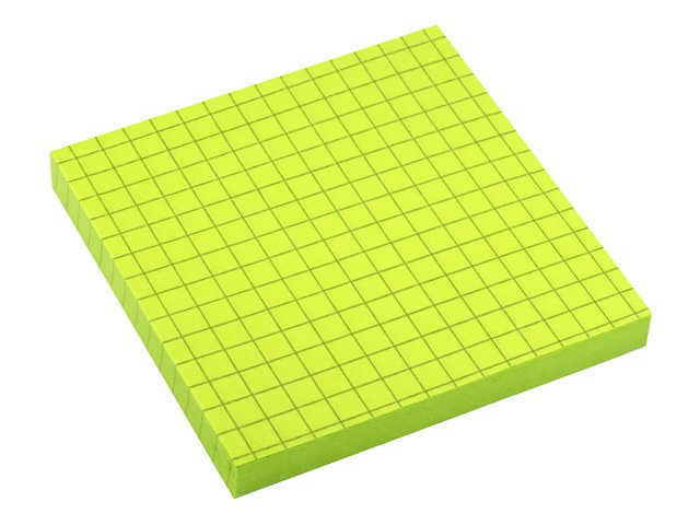 Info notes 75x75mm ruitjes groen 80 blad ruitjes