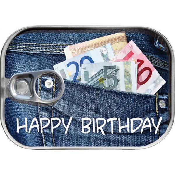 Dosenpost "Happy Birthday"