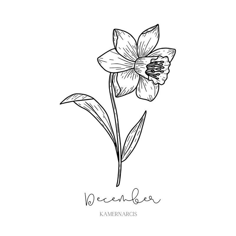 Geburts-Blumenfliese | Januar