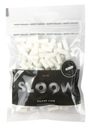 SLOOW Filtros de cigarrillos Bolsa con cierre resellable de 120 piezas Tamaño delgado de 6 mm de diámetro