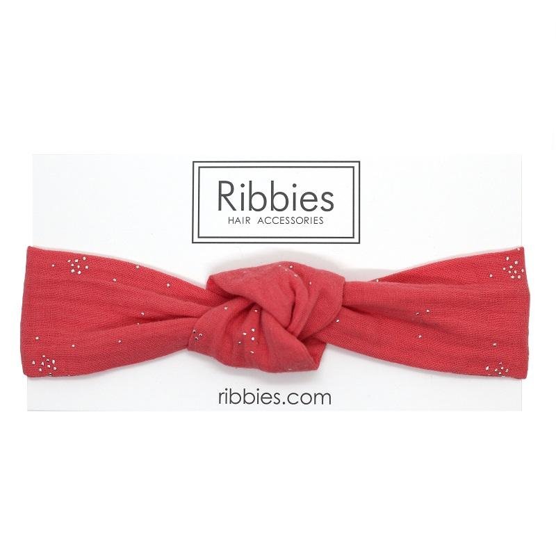Bandeau Noeud - Double Gaze - Corail