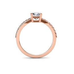 Simple Square Ring - Rose Gold and Crystal