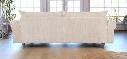 ASTRID 4-seater sofa/sofa bed Corduroy Cream removable & washable covers