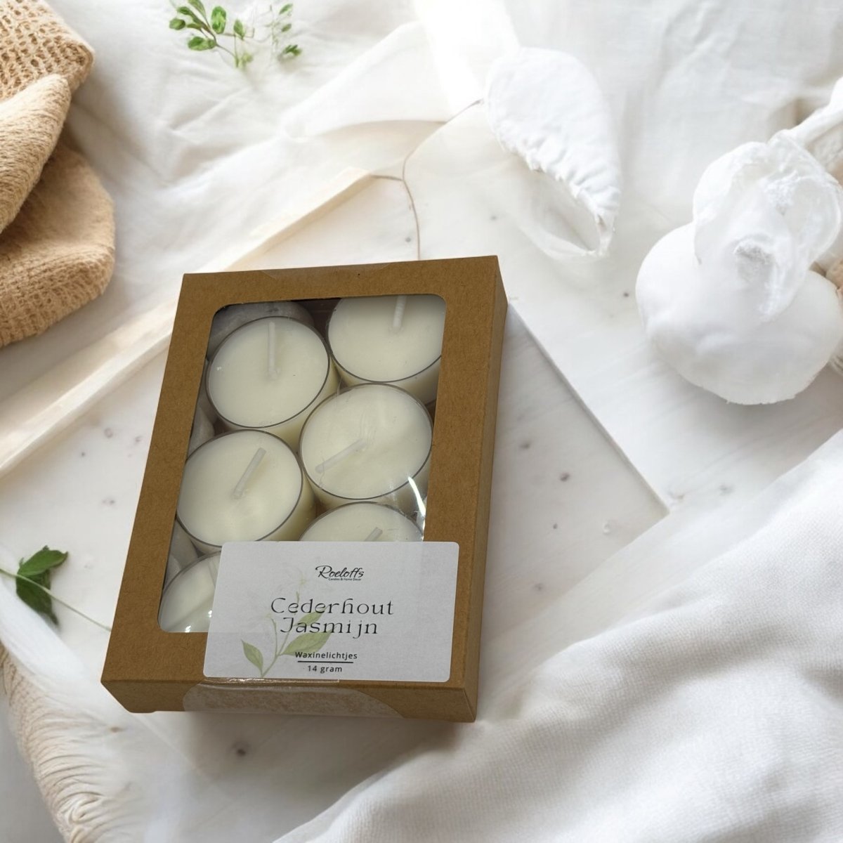 Duftende fyrfadslys Cedertræ - Jasmin