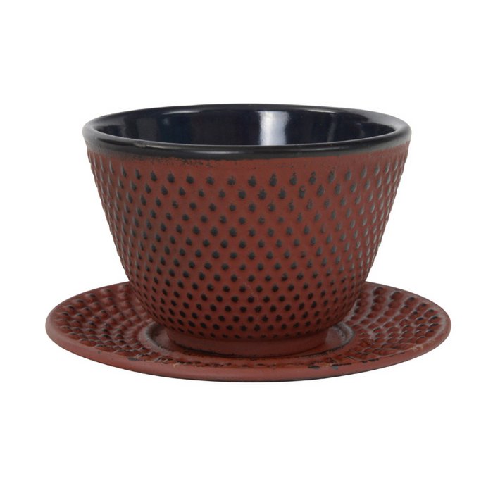 Teaclassix Teacup 12cl + round plate Arare, rood