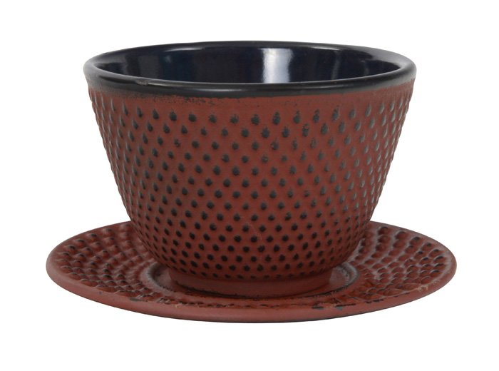 Teaclassix Teacup 12cl + round plate Arare, rood