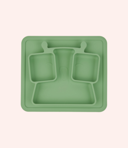 Non-slip silicone compartment plate