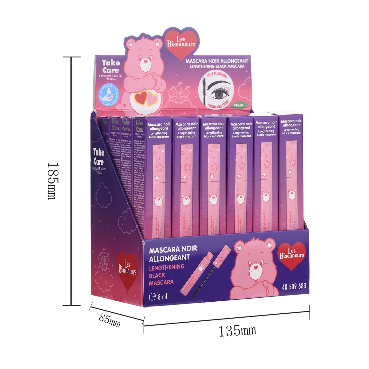 Care Bears - Máscara de Pestañas Alargadora Negra 8 ml