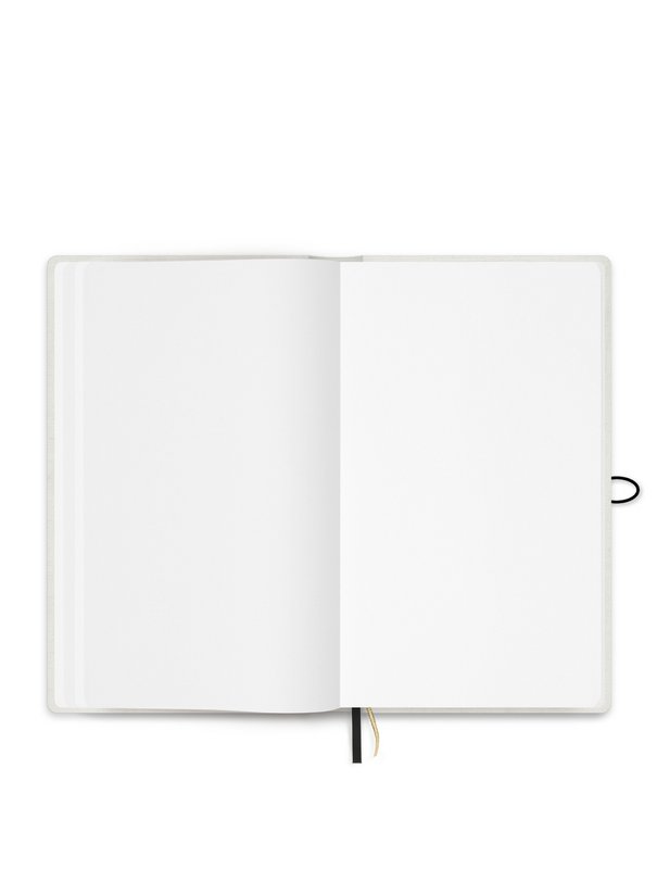 Notebook with button - linen - Moss Agate - FSC Mix Credit