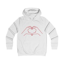 U.K.- Heartfelt College Hoodie, Kunst Sweatshirt, gemütliches Geschenk für Studenten, Liebesdesignbekleidung