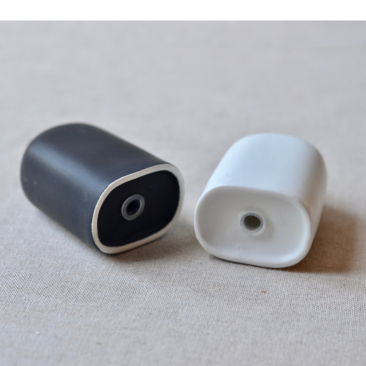 Black + White Vials Salt + Pepper Set