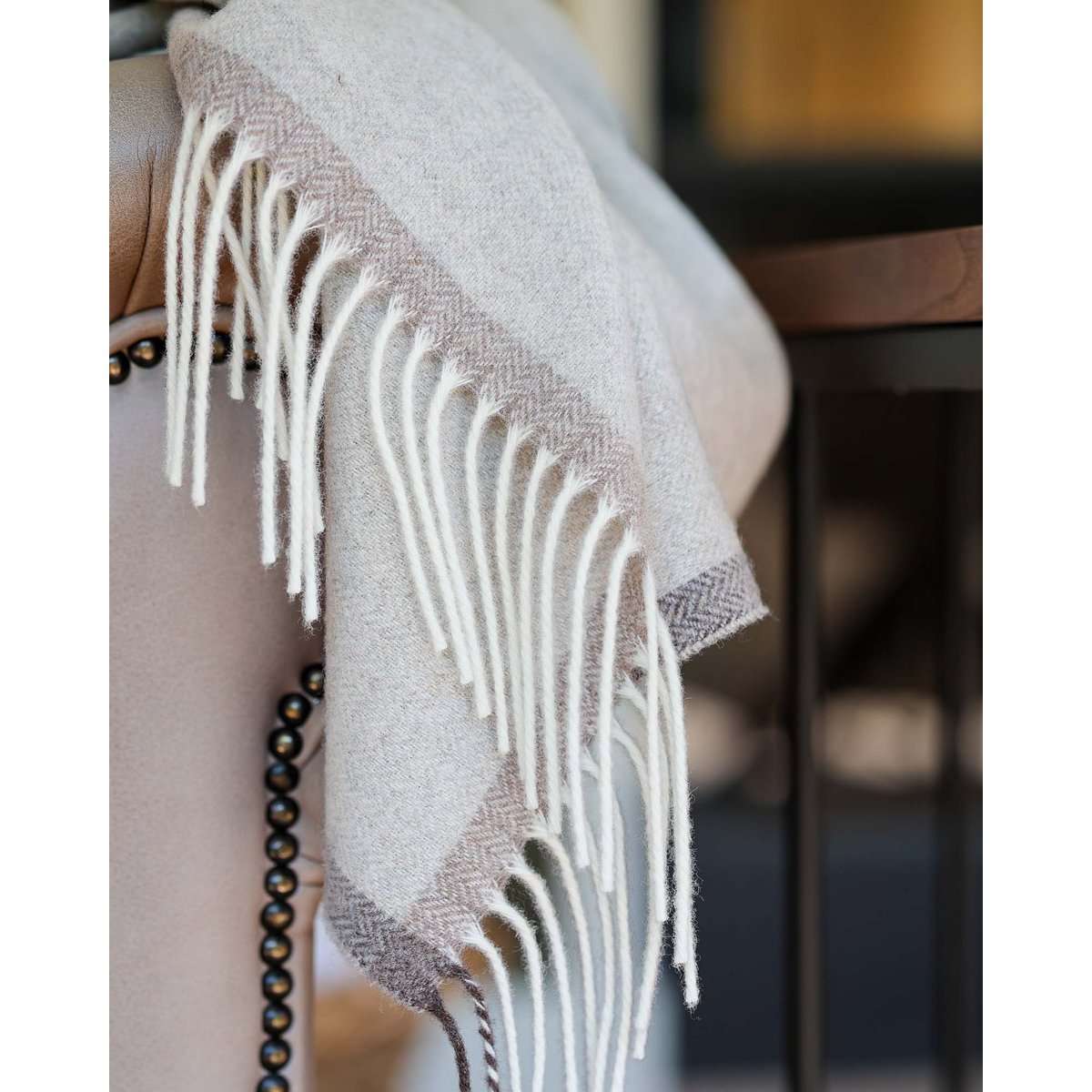 Merino/cashmere Throw Blanket MILANO - beige