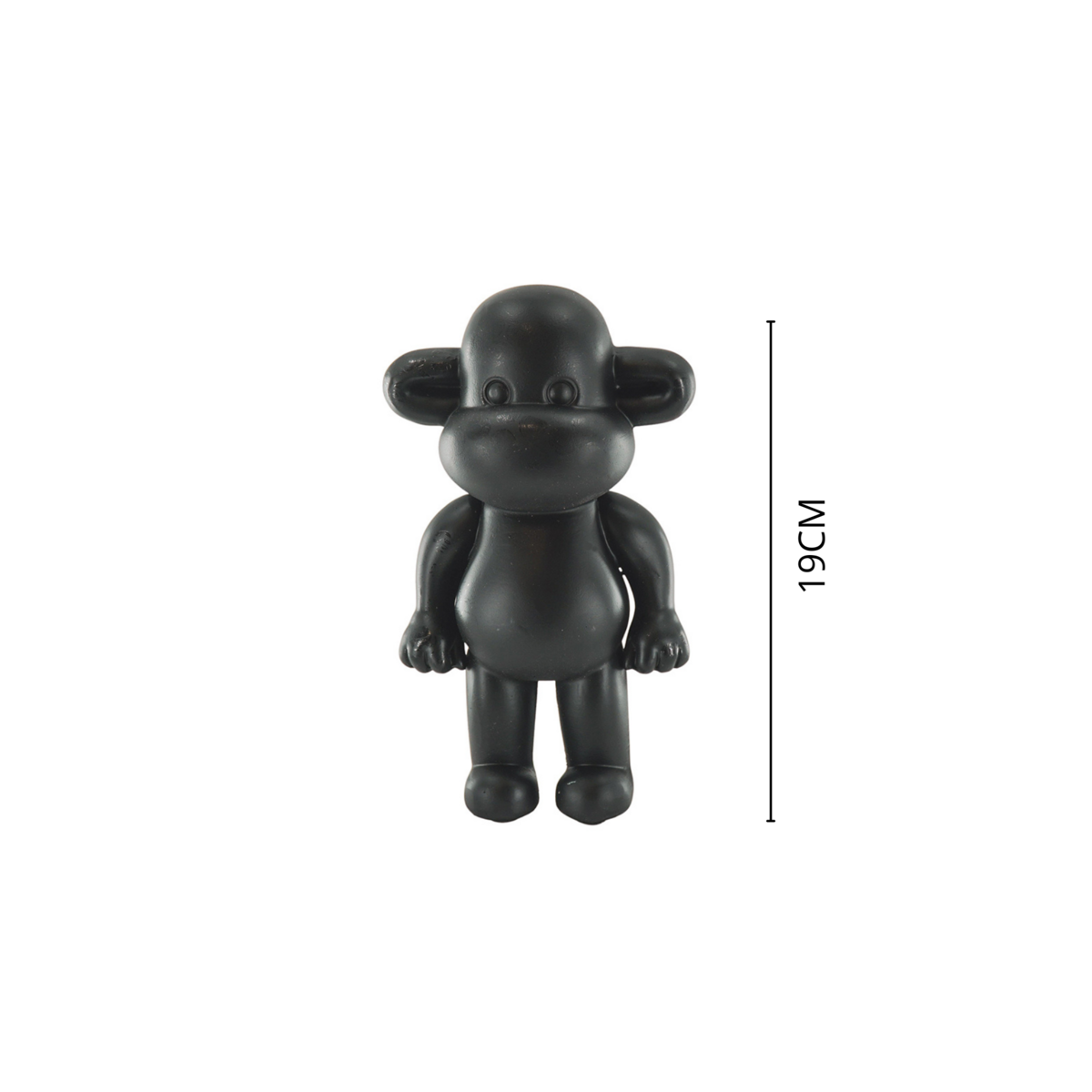ORNAMENTO - Figura de mono 'The Legend' - Black - 11x7x19cm