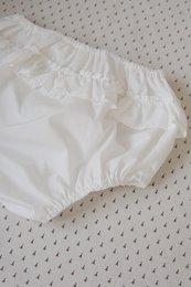 Bloomer in cotone con volant - Bianco classico