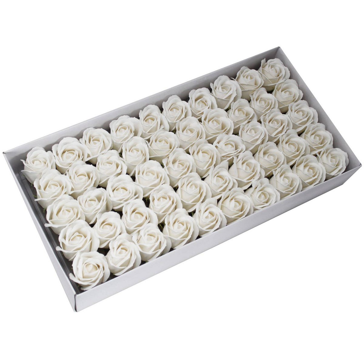 Flower Soap for Craft - Med Rose - White