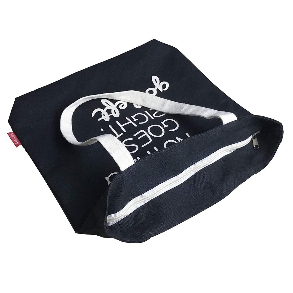 Totebags Modell große Tasche "IF Nothing Goes Right, Go Left"