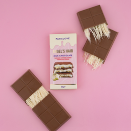 Angel's Hair mælkechokolade pistacie & bomuld, 90G
