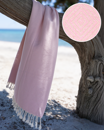 Asciugamano Spa Hammam in cotone CRYSTAL – Leggero – Rosa chiaro – 180x100 cm