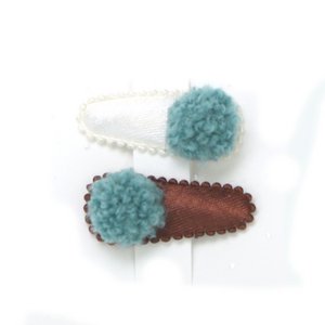 Baby Haarspange DUO Pompon OK 3525