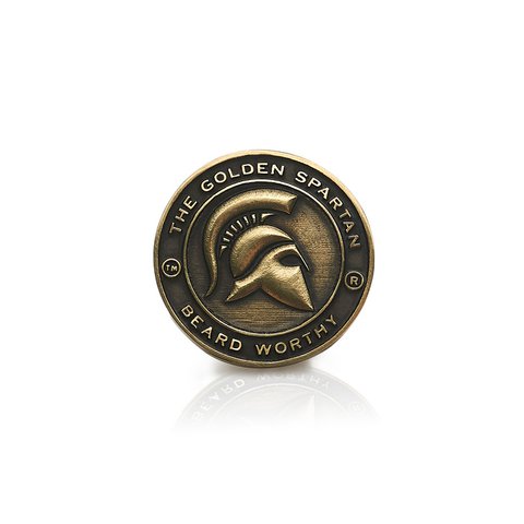 Messing badge baard waardig
