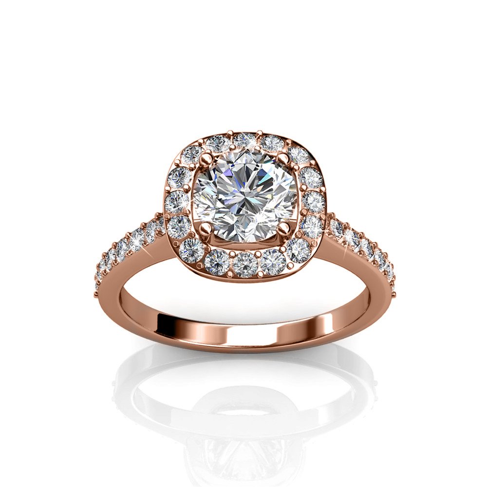 Cushy Ring - Rose Gold and Crystal