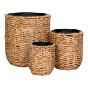 Hanoi Planters - Water Hyacinth, Natural - Set of 3