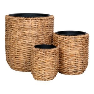 Hanoi Planters - Water Hyacinth, Natural - Set of 3