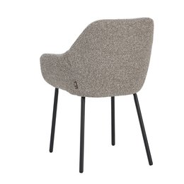 Krzesło jadalni z podłokietnikiem Lucy Taupe Fabric