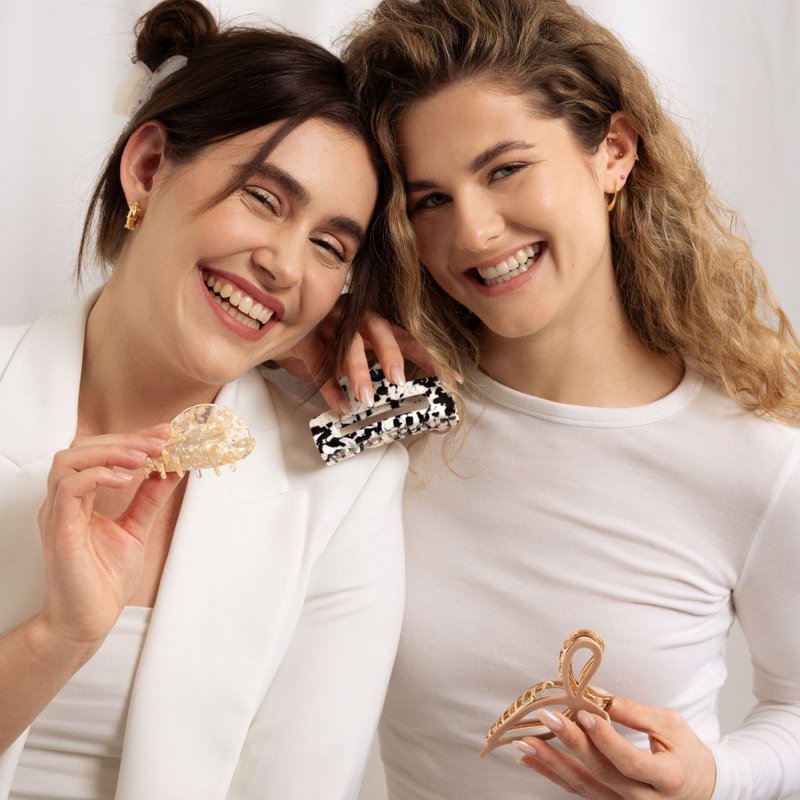 Loop hair clip | Acetate & Gold