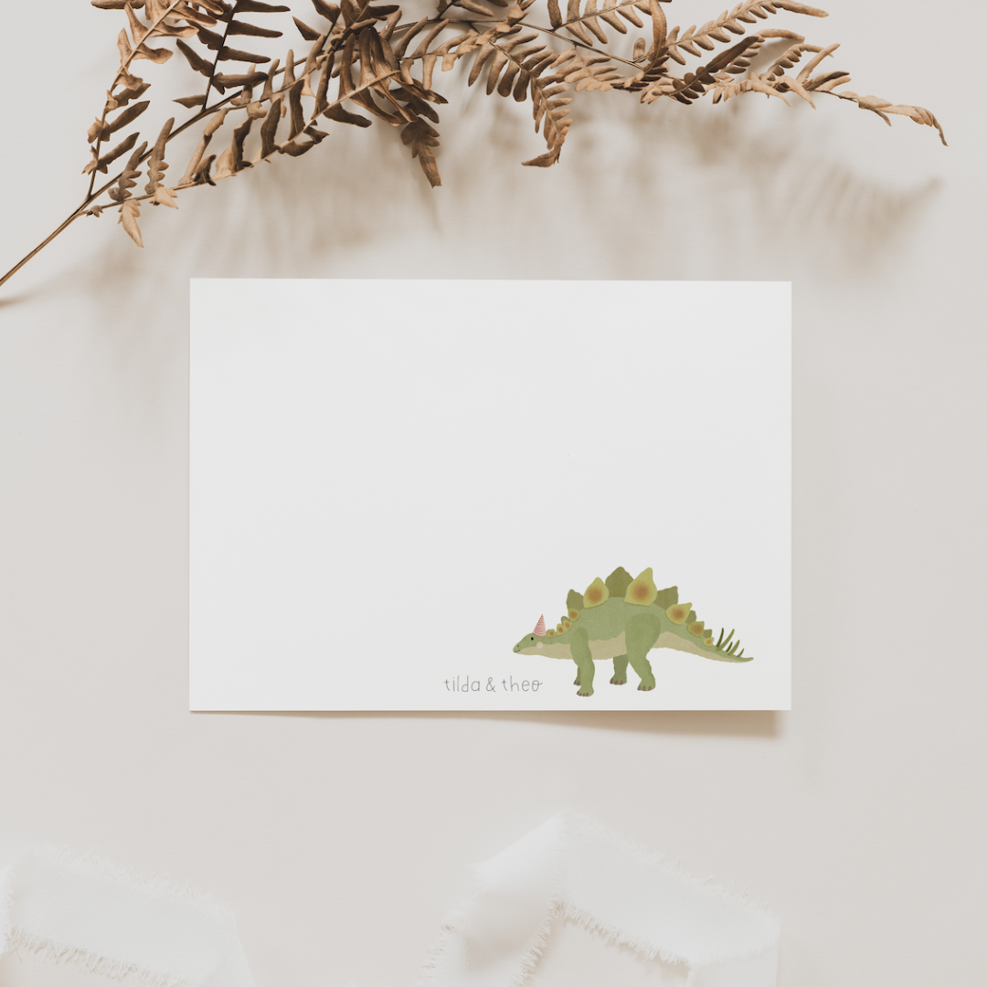 Pocztówka Dino - Urodzinowy Dinozaur Stegozaur