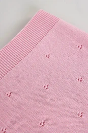 Coperta in maglia di cotone per neonati, punto rosa