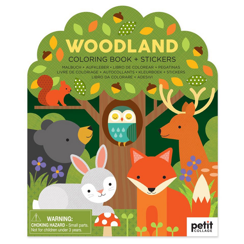 Kleurboek Met Stickers - Bos