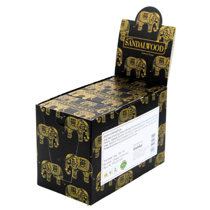 Goloka Sandalwood Natural Soap 12 pcs