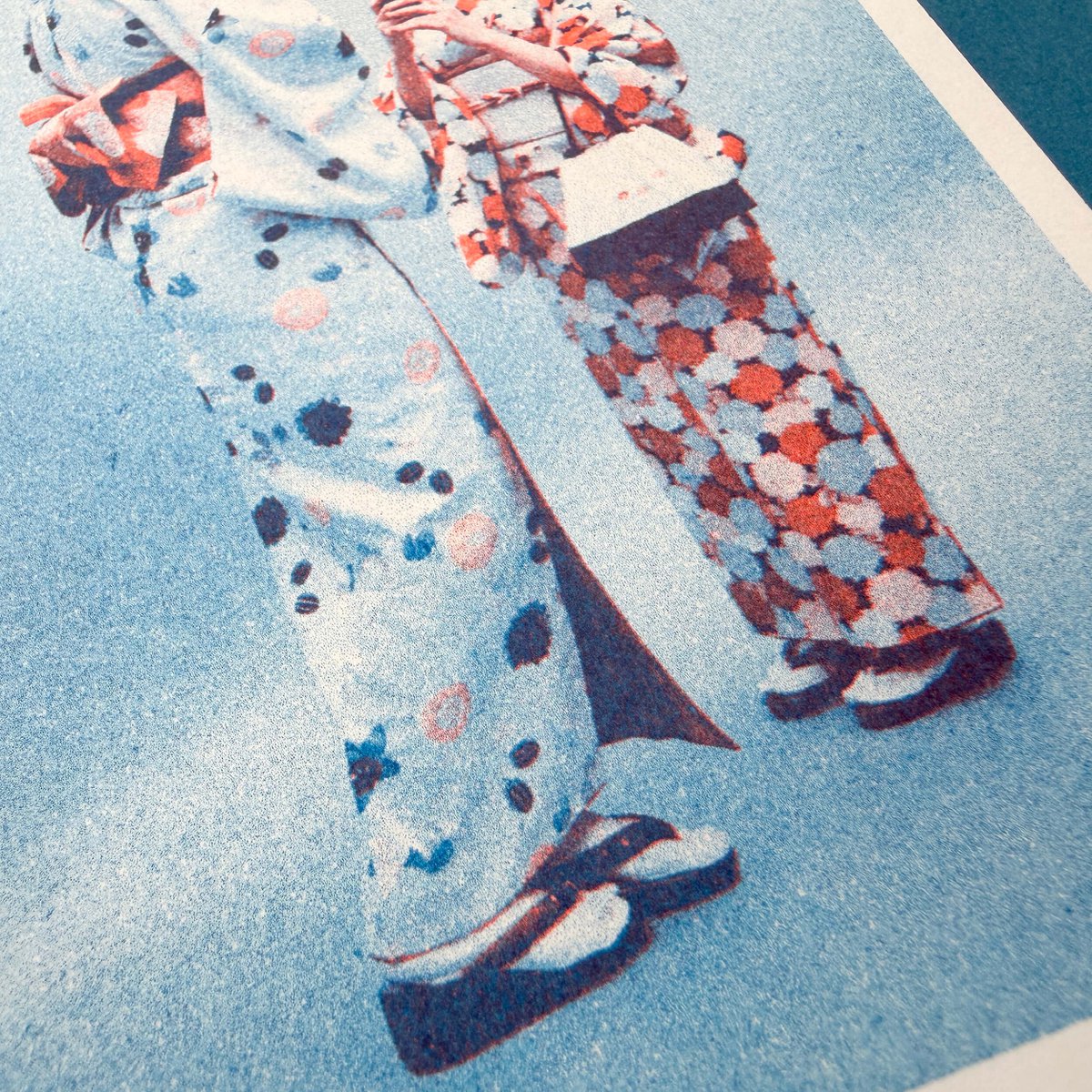 Pocztówka Riso, Japonia/Basen, risografia, DIN A6