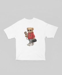 Oversized T-Shirt Yoga Girl Bear