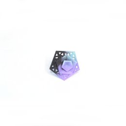 Anello Vertigo – traforato Aqua/Lillà/Nero