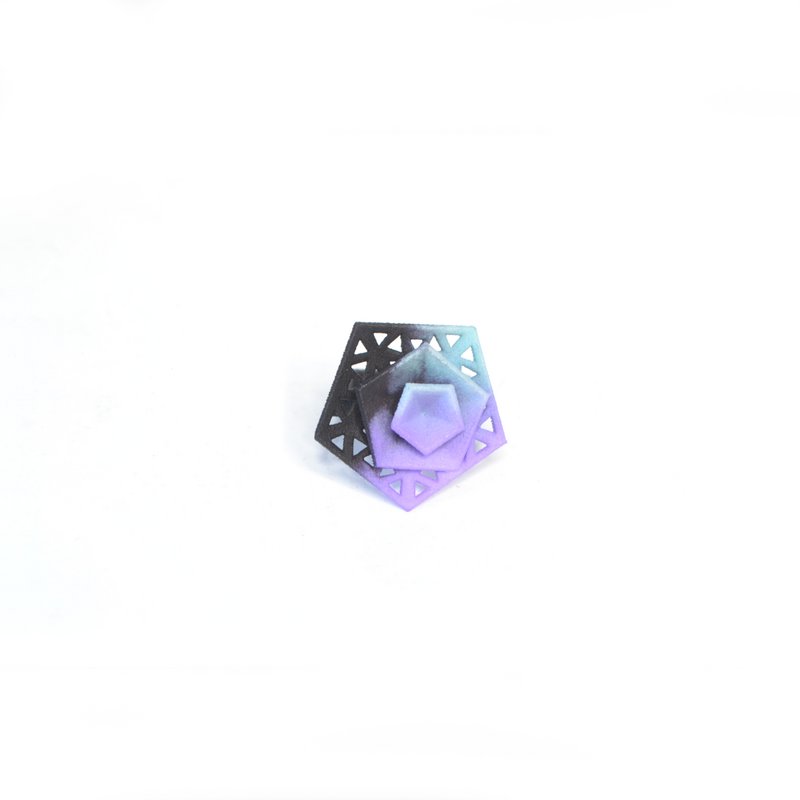 Anello Vertigo – traforato Aqua/Lillà/Nero