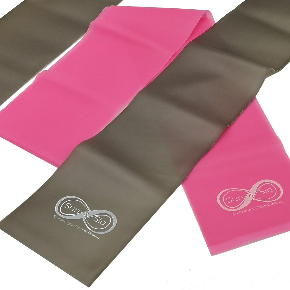 Set of 2 Elastic Bands - Quality Pilates Bands - 2 Resistances: Medium and Extra Strong - All Types of Exercises