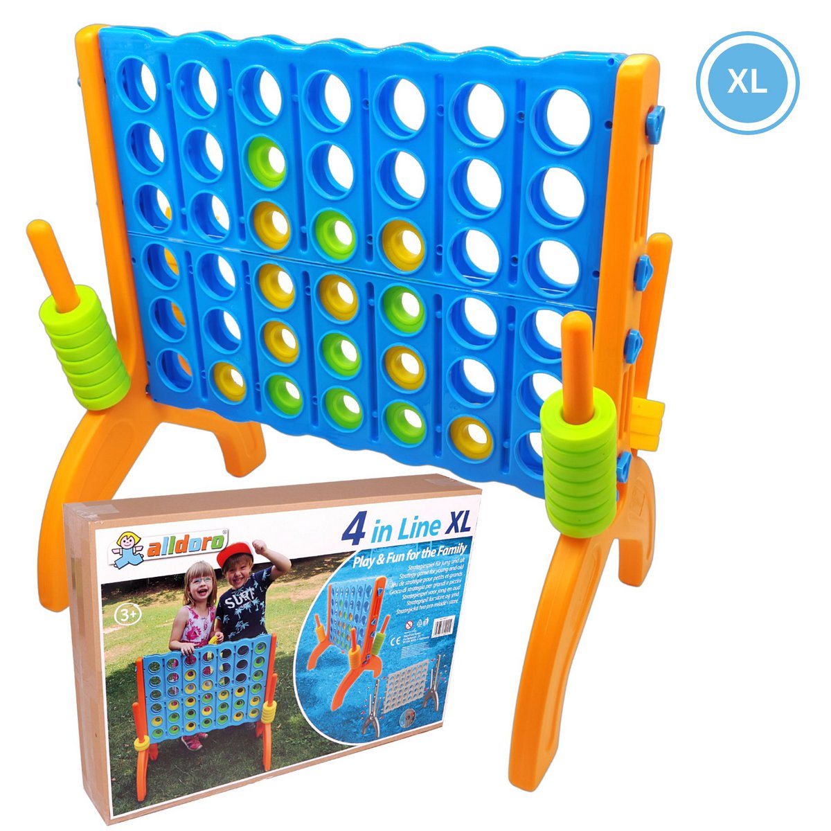 Jeu d'extérieur XL 4 en ligne, environ 73 x 49 x 72,5 cm