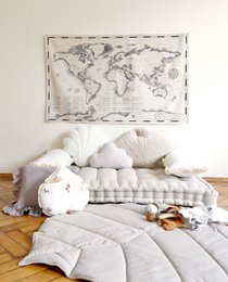 Cotton world map for children "Civilisational achievements"